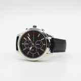 Pu Watch.Silver Frame.Contrast Stitching.