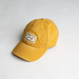 Washed Cotton Twill Dad Cap.Woven Badge.