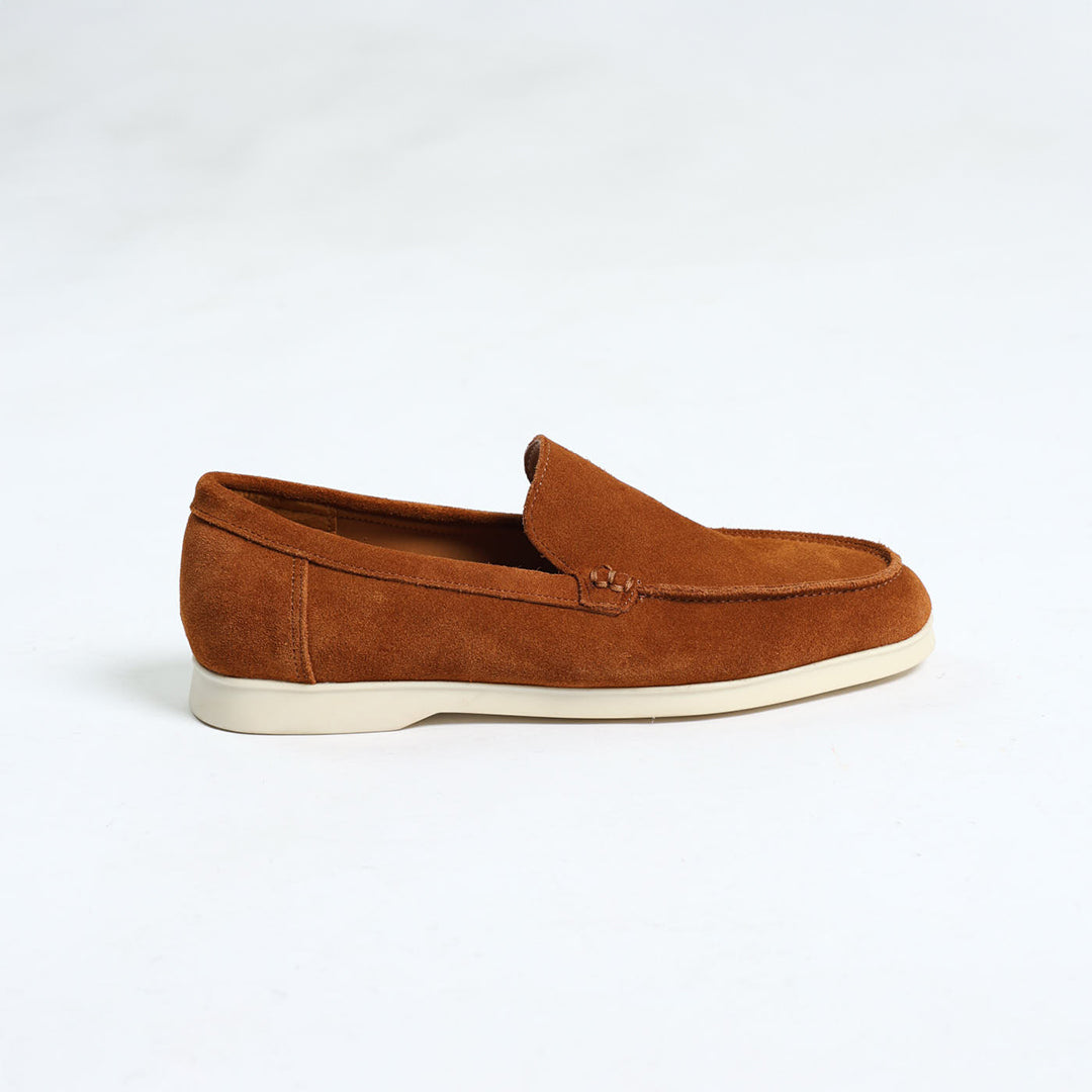 Zaff Rust Suede Leather Loafer