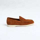 Zaff Rust Suede Leather Loafer