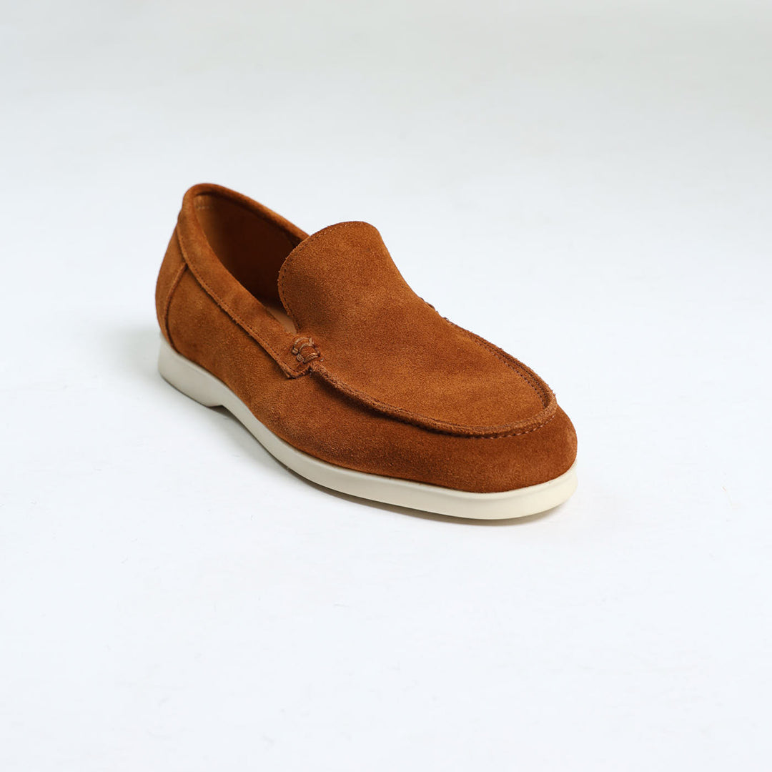 Zaff Rust Suede Leather Loafer