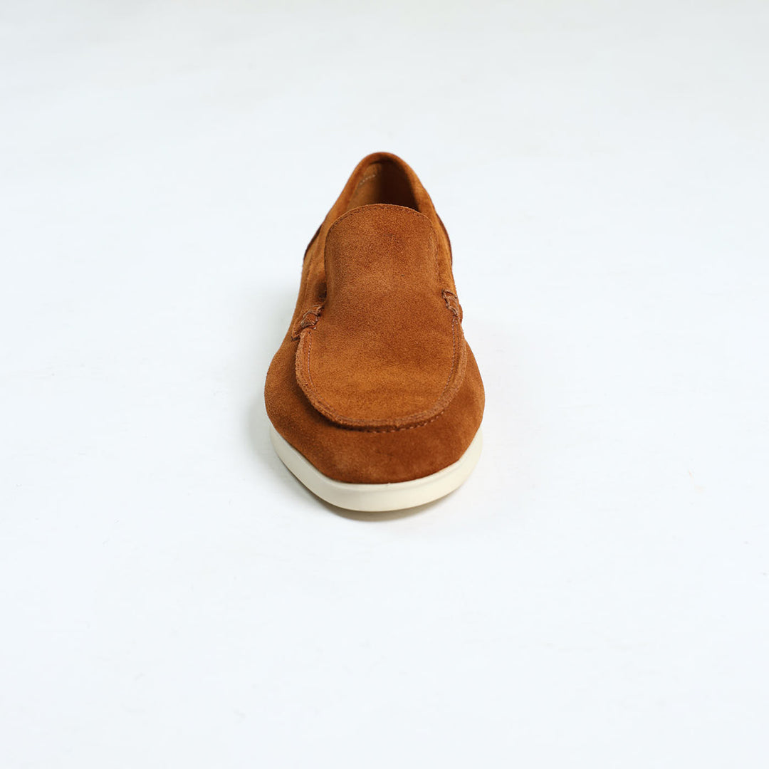 Zaff Rust Suede Leather Loafer