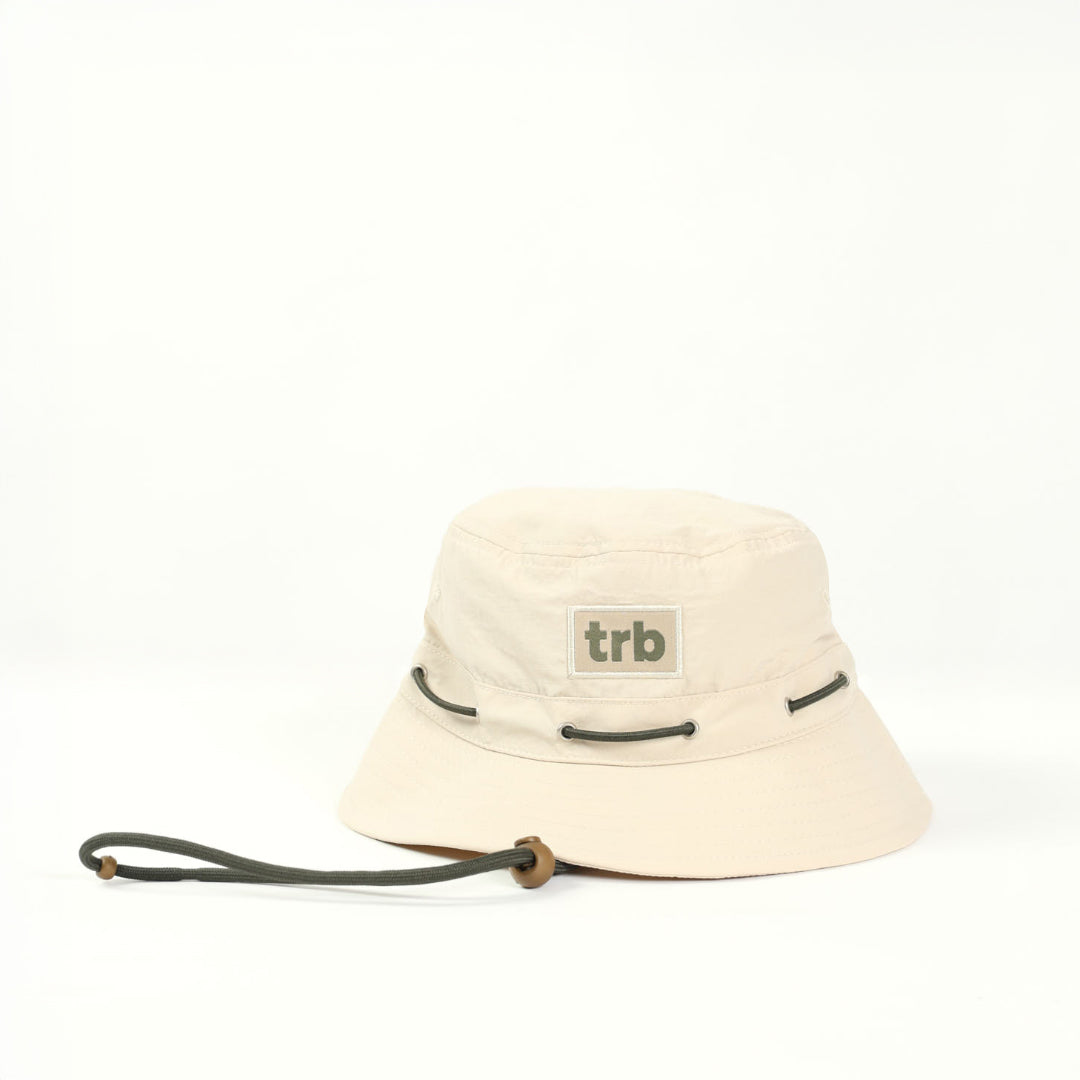 Bucket Hat.Fatigue Drawstring Detail.