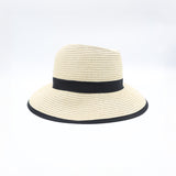Downturn Bow Tie Straw Sun Hat.