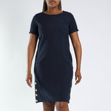 Black Button Dress