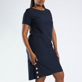 Black Button Dress
