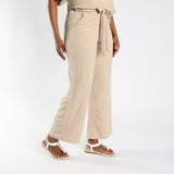 Ladies Light Stone Wide Leg Pant