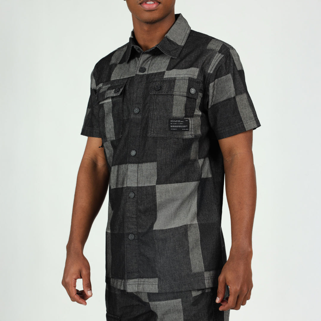 Mens Evolve Charcoal Denim Shirt