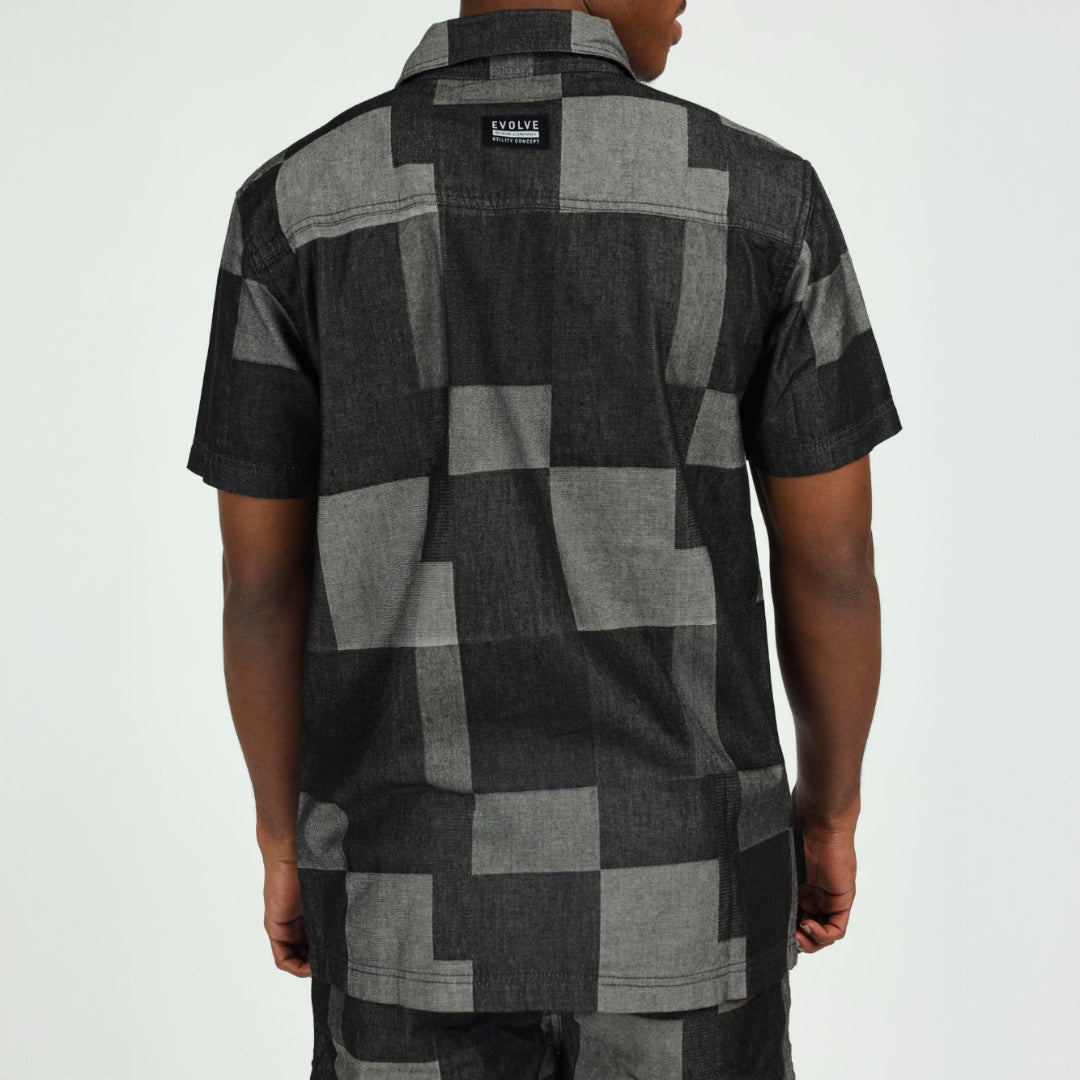 Mens Evolve Charcoal Denim Shirt