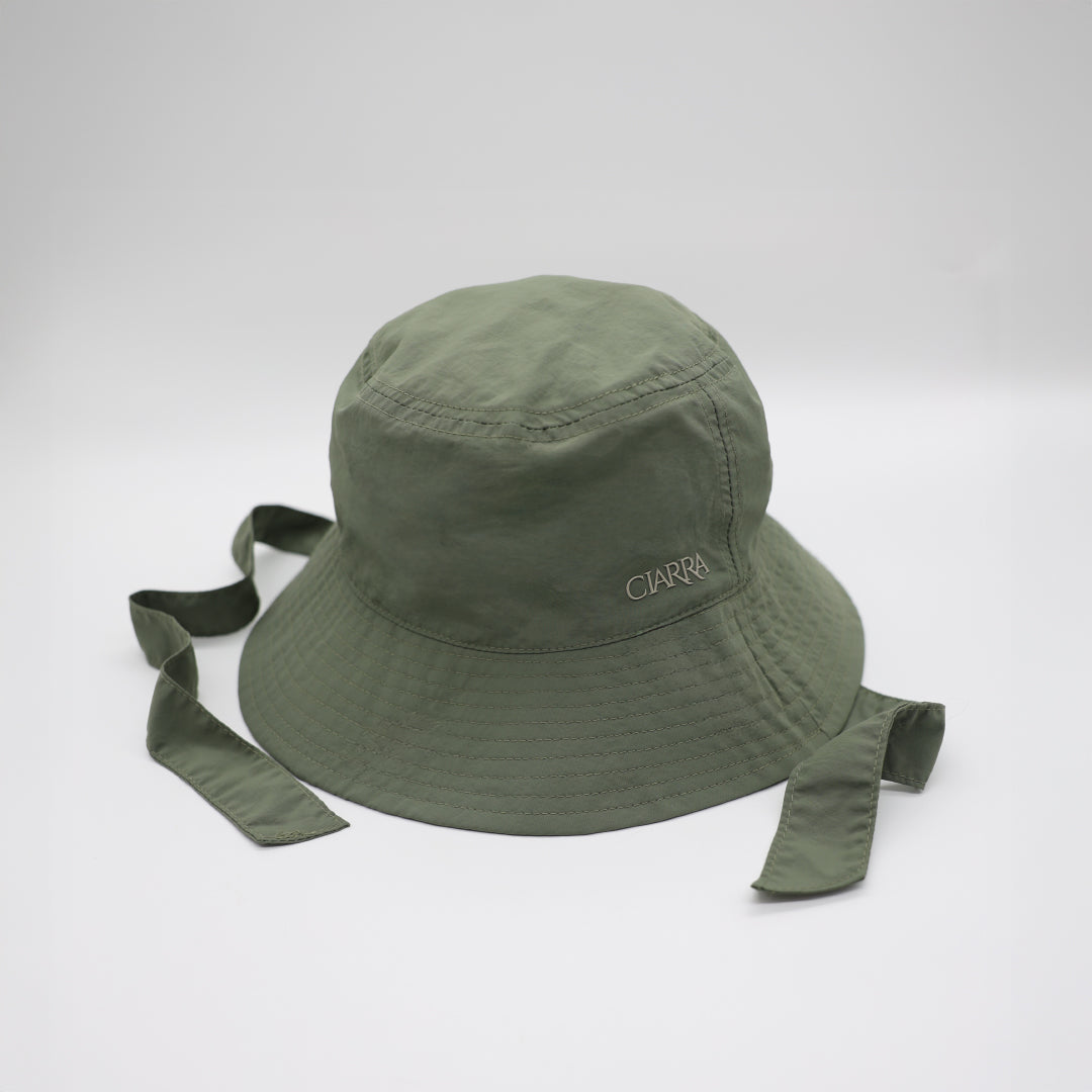 Nylon Bucket Hat.Strap Detail.
