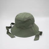 Nylon Bucket Hat.Strap Detail.