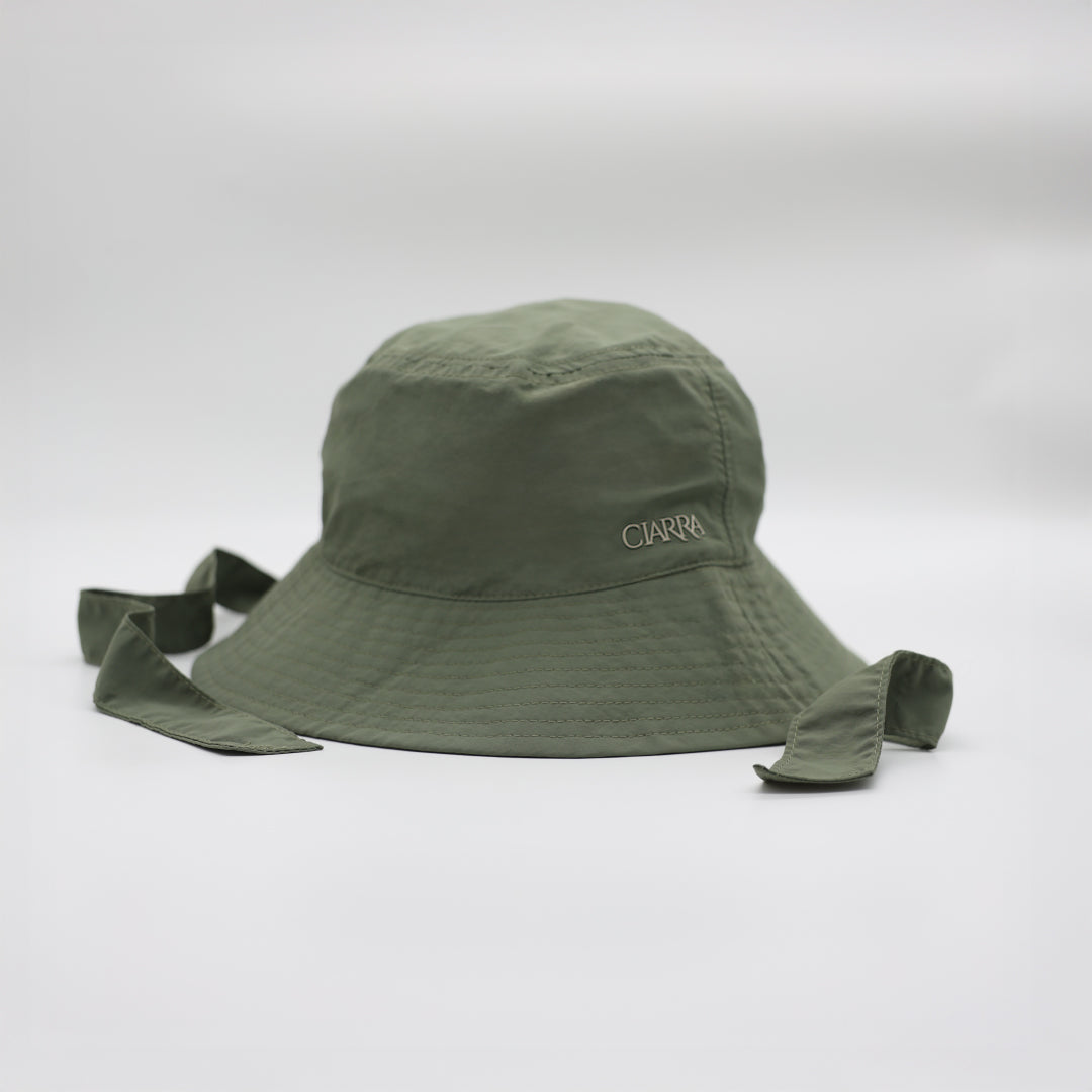 Nylon Bucket Hat.Strap Detail.