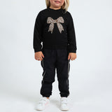 Black Print Sweater