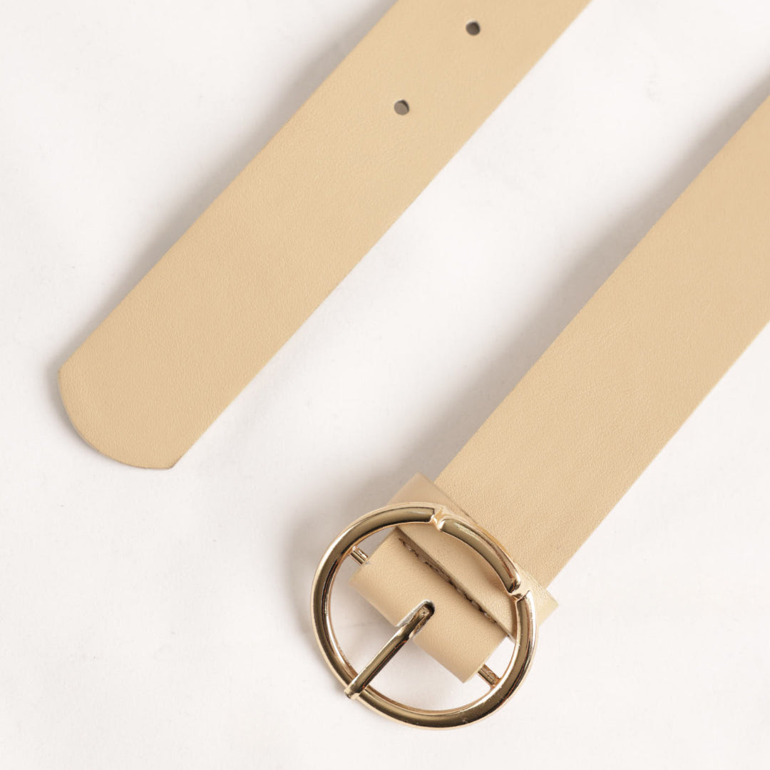 32mm Belt.Gold Round Buckle.