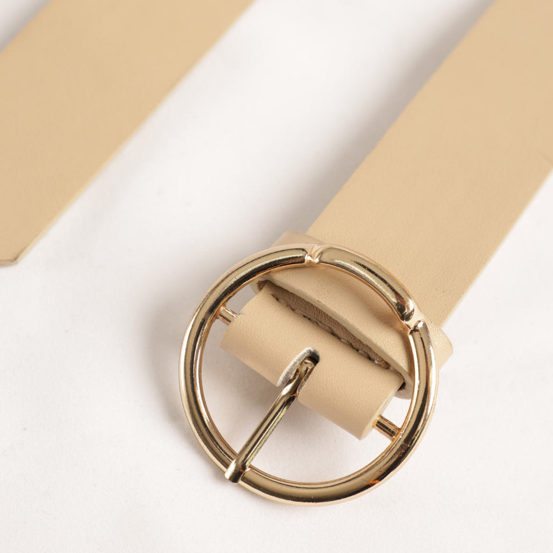 32mm Belt.Gold Round Buckle.
