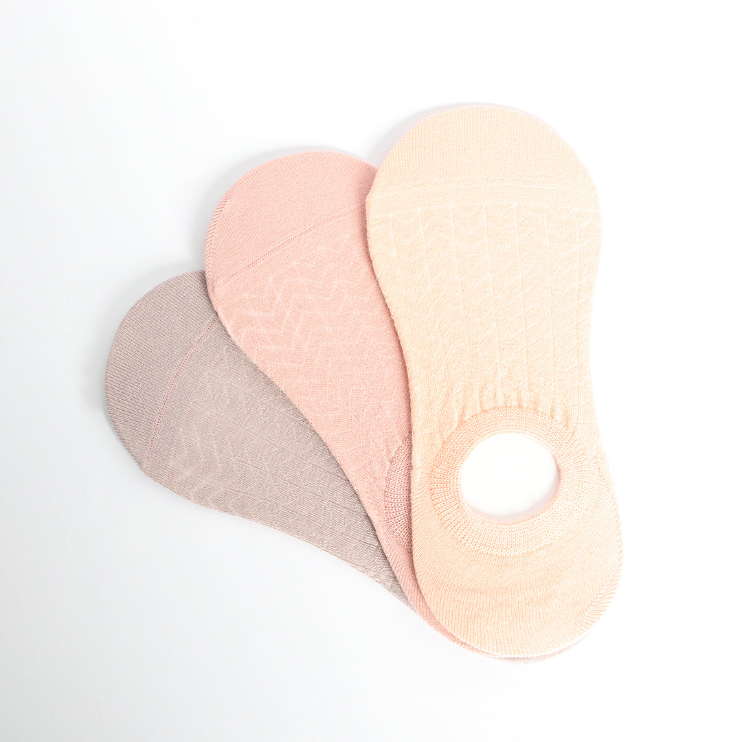 3 Pack Secret Socks.Herringbone Texture.