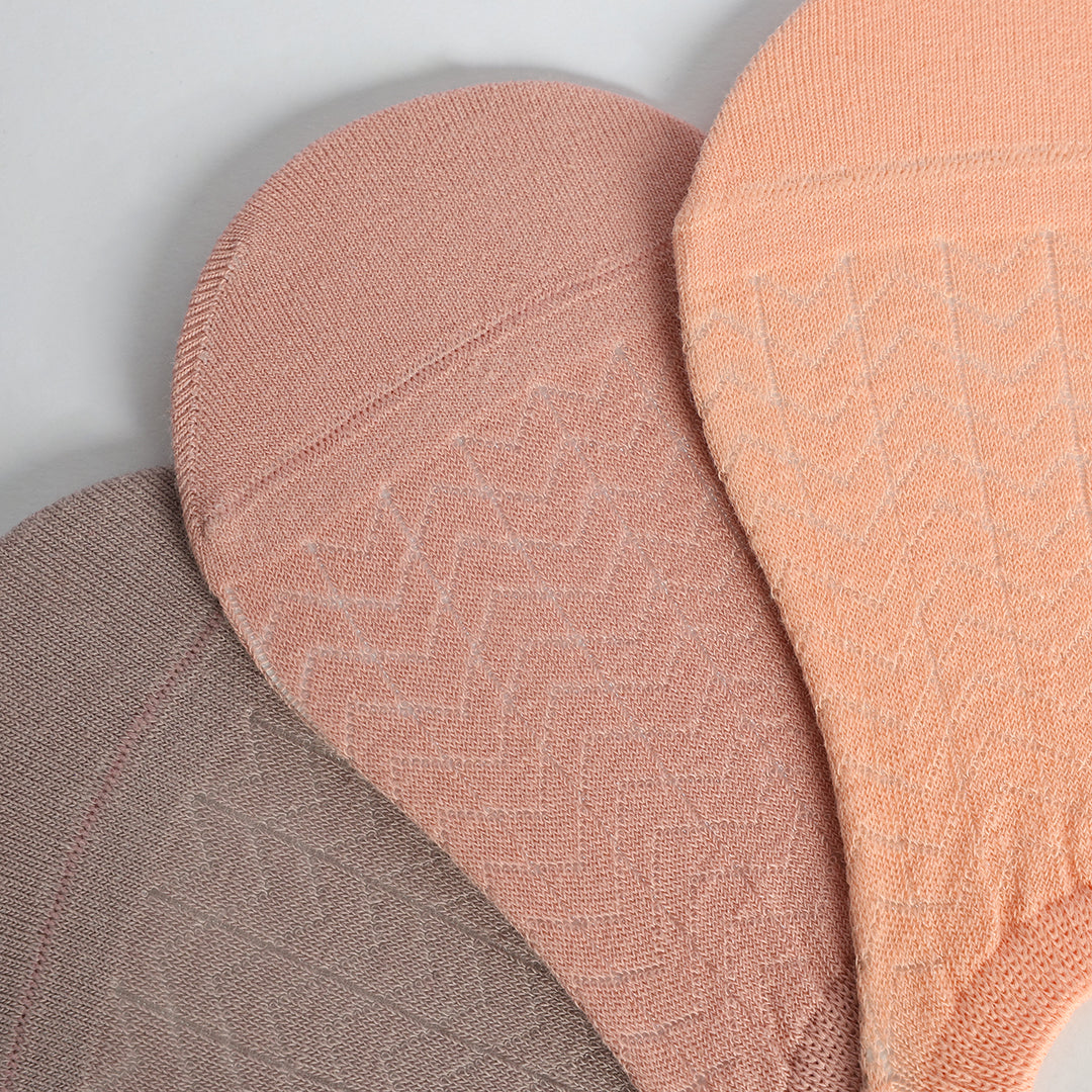 3 Pack Secret Socks.Herringbone Texture.