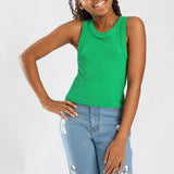 Green Racer Top