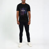 Black Evolve Printed Tee