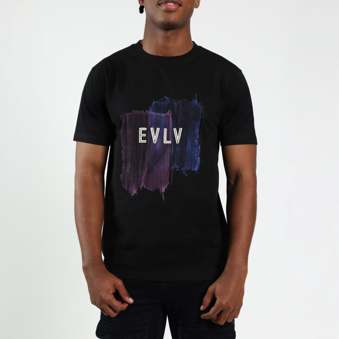Black Evolve Printed Tee
