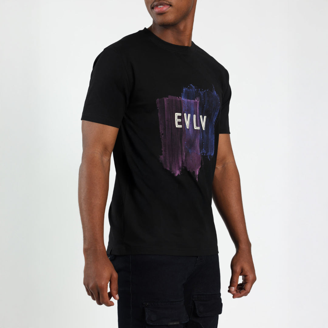 Black Evolve Printed Tee