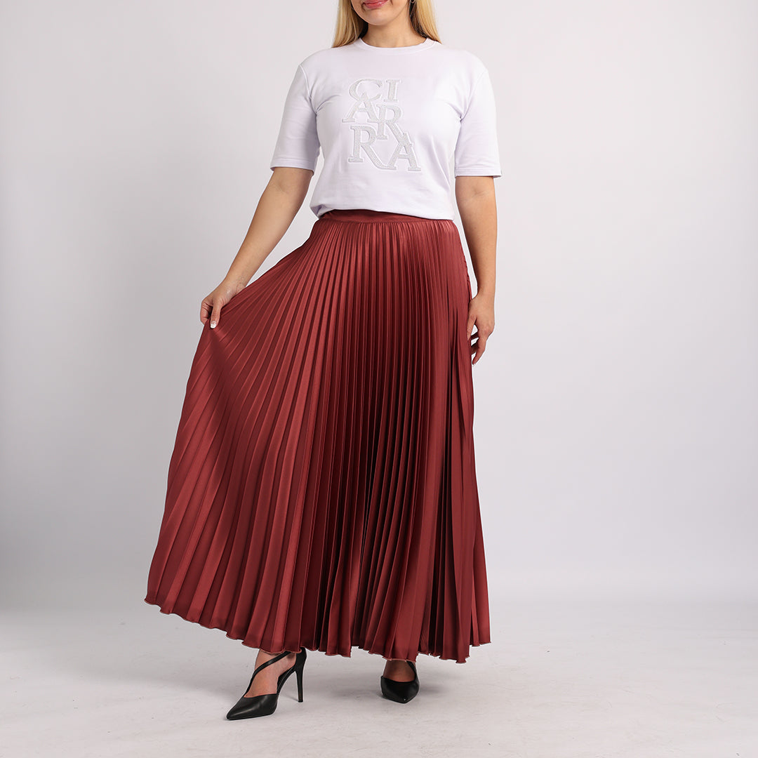 Mink Pleated Skirt