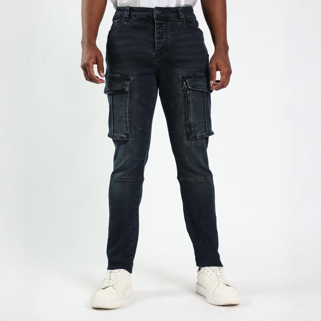 Evolve Dark Blue Cargo Jean