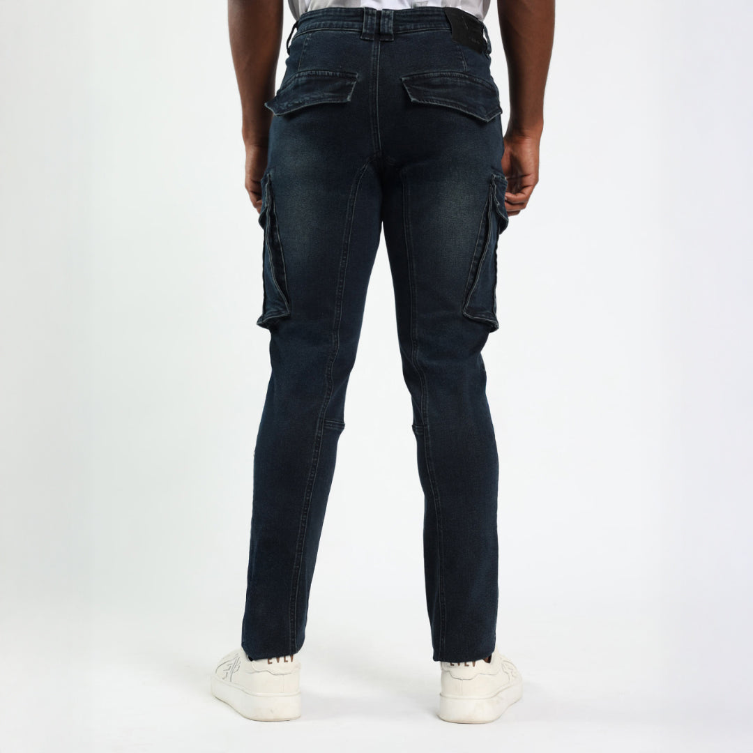 Evolve Dark Blue Cargo Jean