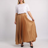 Gold Pleated Skirt