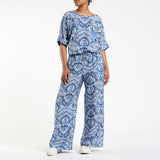 Blue Printed Blouse