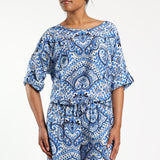 Blue Printed Blouse