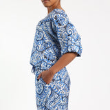 Blue Printed Blouse