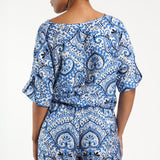Blue Printed Blouse