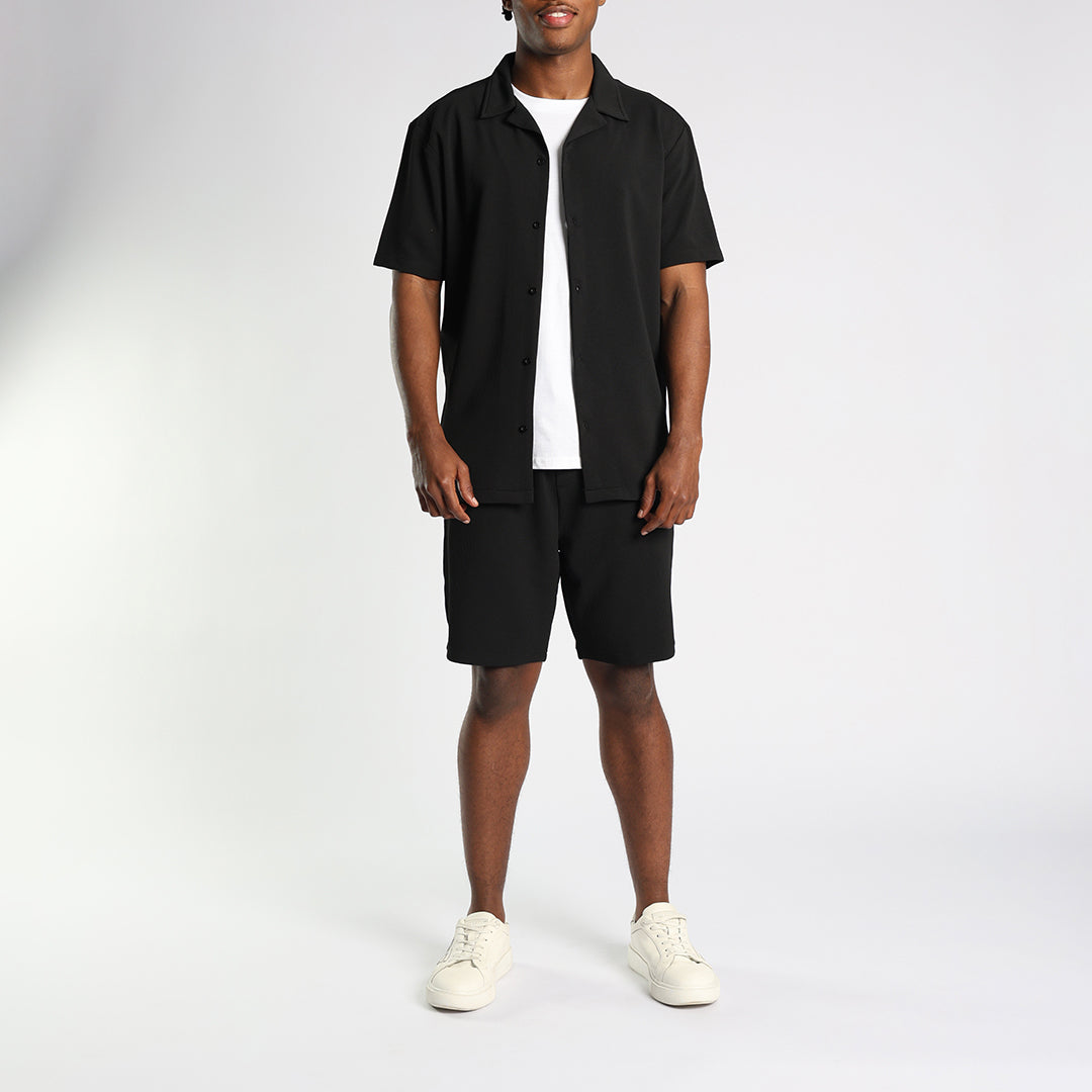 Black Seersucker Shirt