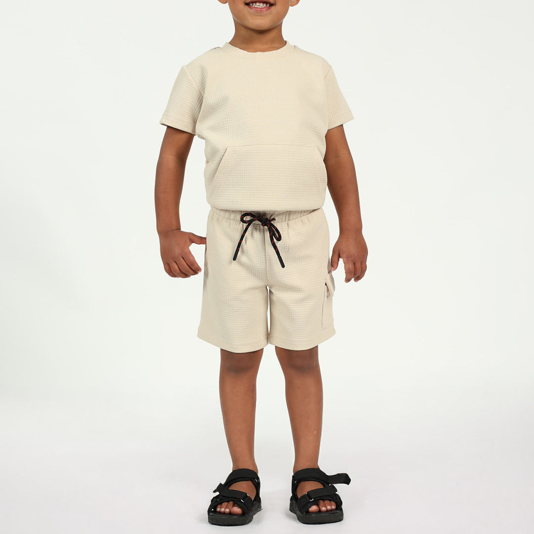 Stone Jacquard Cargo Short