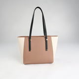 Ciarra Taupe Colourblocked Tote Bag.
