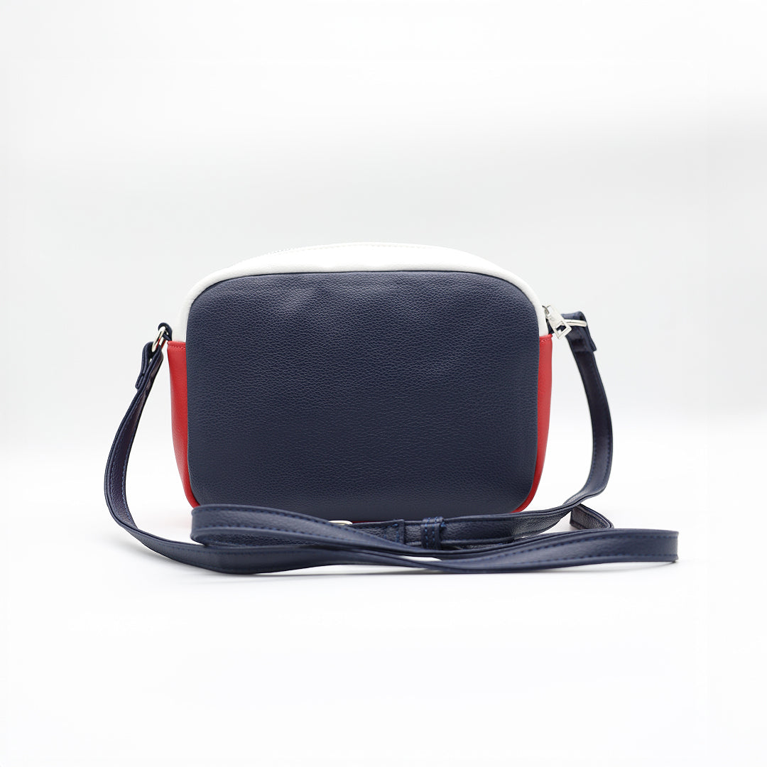 Ciarra Navy Red And White Pu Crossbody Bag CIARRA Fashion Fusion