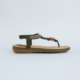 Comfort Thong Sandal.Weave Detail.