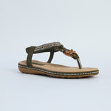Comfort Thong Sandal.Weave Detail.