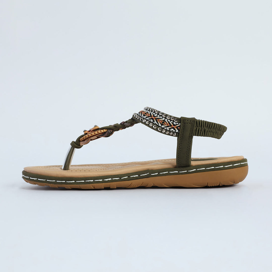 Comfort Thong Sandal.Weave Detail.