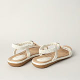 Weave Comfort Sandal.Gold Trim Detail.