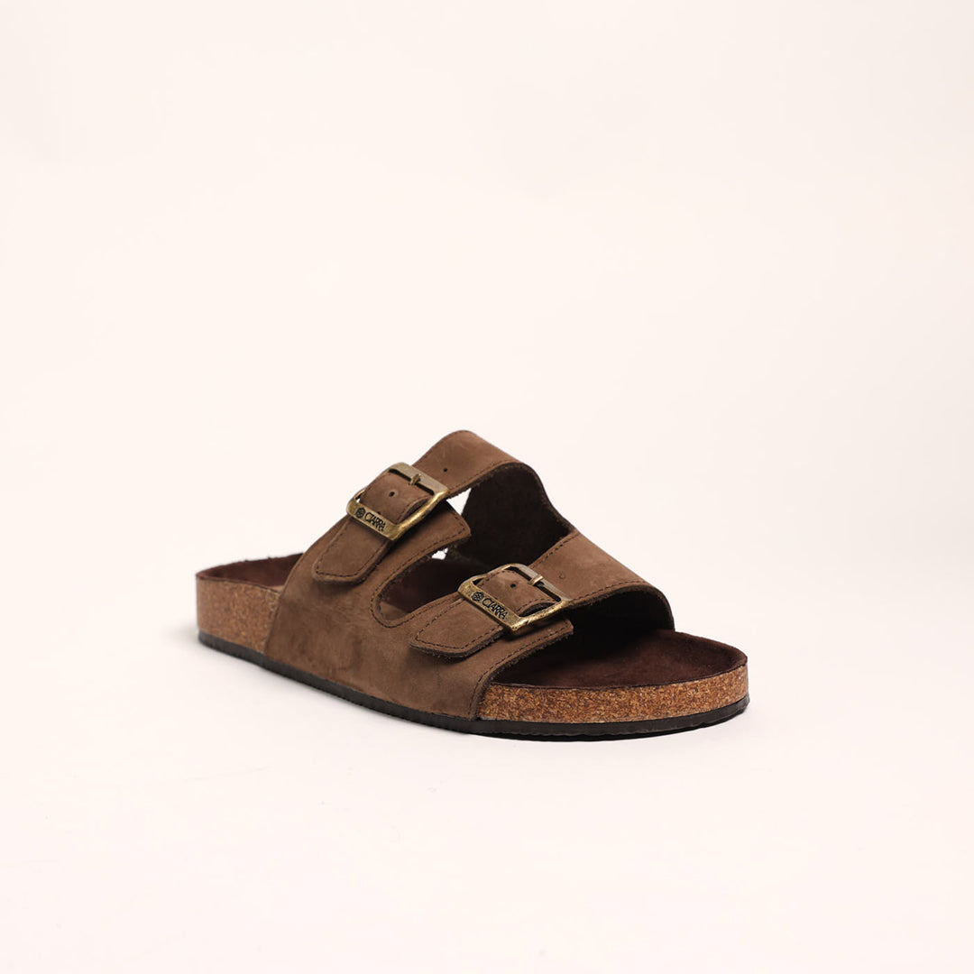Suede Leather Birk Sandal.Anqtiue Gold Buckles.