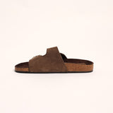 Suede Leather Birk Sandal.Anqtiue Gold Buckles.