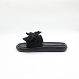 Jelly Sandal.Fabric Bow Detail.