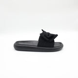 Jelly Sandal.Fabric Bow Detail.