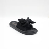 Jelly Sandal.Fabric Bow Detail.