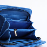 Mini Zip Around Wallet.Pu Strap Detail.