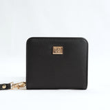 Mini Zip Around Wallet.Pu Strap Detail.