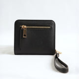 Mini Zip Around Wallet.Pu Strap Detail.