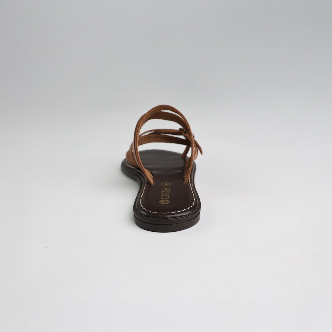 Bone Strappy Push In Sandal